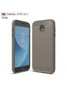 Samsung Galaxy J7 2017 Tok Szilikon Szálcsiszolt Karbon Mintázat Ütésállókivitel Szürke