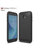 Samsung Galaxy J7 2017 Tok Szilikon Szálcsiszolt Karbon Mintázat Ütésállókivitel Fekete