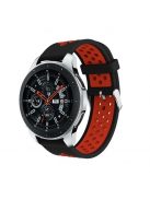 Pótszíj - Szilikon Óraszíj Samsung Galaxy Watch 46mm TwoTone Series Fekete/Piros