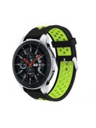 Pótszíj - Szilikon Óraszíj Samsung Galaxy Watch 46mm TwoTone Series Fekete/Zöld