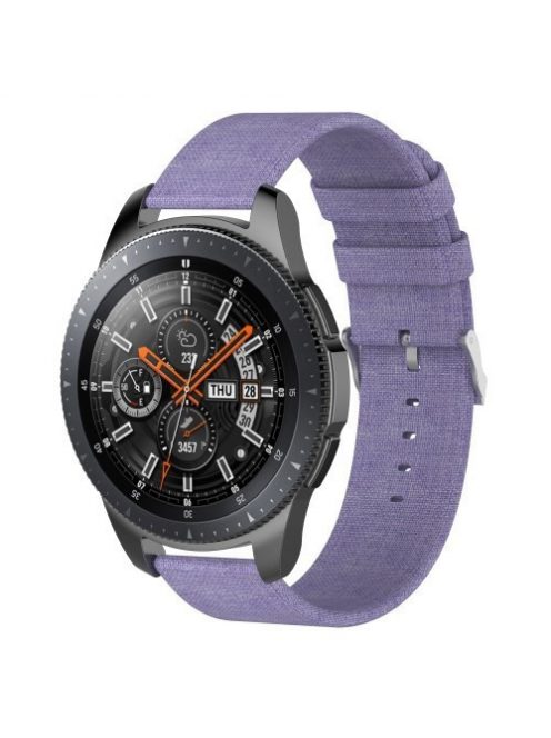 Samsung Galaxy Watch 46mm Óraszíj - Pótszíj Textil Canvas Lila