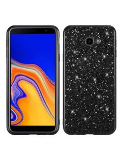   Samsung Galaxy J4+ / J4 Plus TPU Csillámló Szilikon Tok Glitteres Fényes Fekete