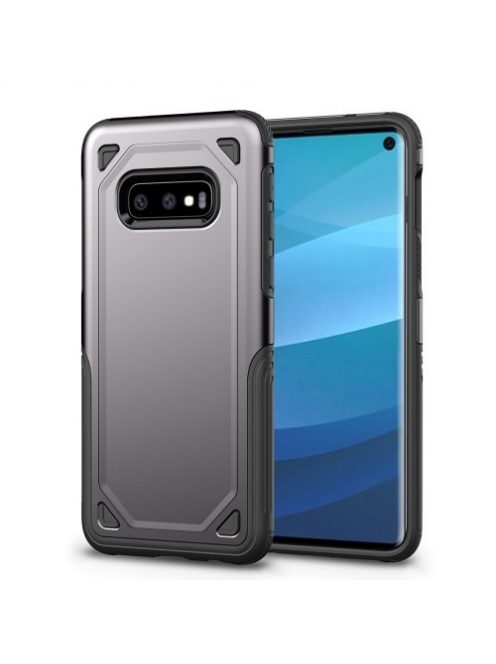 Samsung Galaxy S10e Tok Ütésálló Armor Rugged Series 2in1 Csúszásgátlóval Szürke