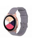 Samsung Galaxy Watch Active Óraszíj - Pótszíj Textil Canvas VilágosSzürke