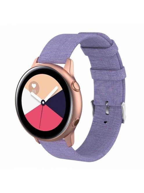 Samsung Galaxy Watch Active Óraszíj - Pótszíj Textil Canvas Lila