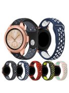 Samsung Galaxy Watch 42mm Pótszíj - Szilikon Óraszíj TwoTone Series Fekete/Szürke