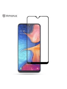   Samsung Galaxy A20e Tempered Glass - Képernyővédő Üveg 3D - Full Size - AMORUS Fekete