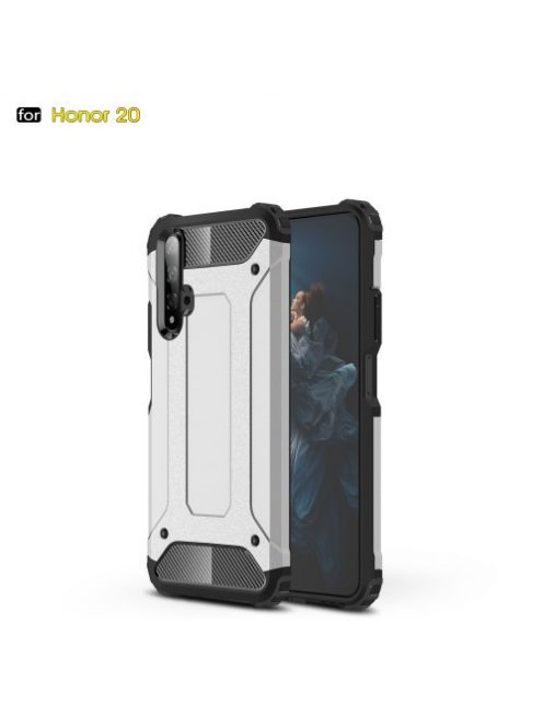 Huawei Honor 20 Ütésálló Armor Tok Guard Series 2in1 Ezüst