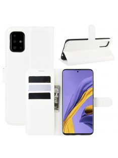   RMPACK Samsung Galaxy A51 Notesz Tok Business Series Kitámasztható Bankkártyatartóval Fehér