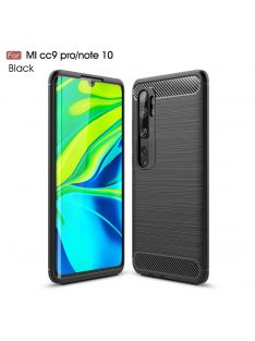   RMPACK Xiaomi Mi Note 10 / Mi Note 10 Pro Szilikon Tok Ütésállókivitel Karbon Mintázattal Fekete