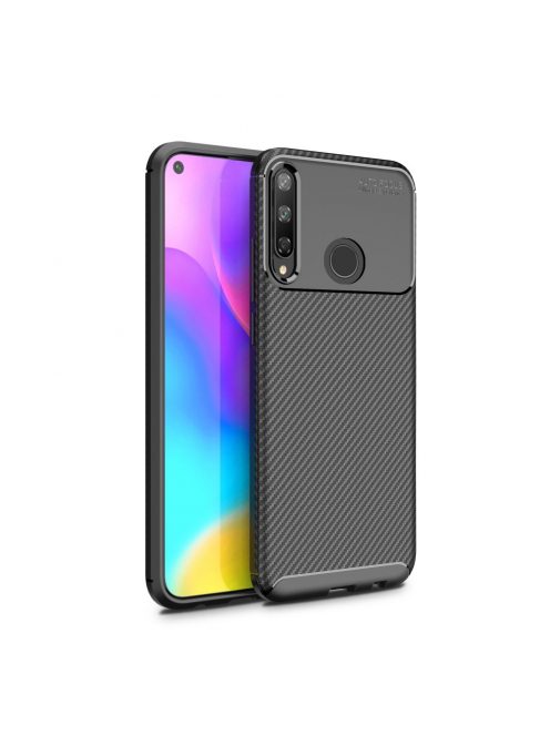 RMPACK Huawei P40 Lite E Tok Szilikon TPU Ütésálló New Carbon Fekete