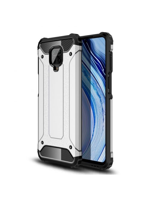 RMPACK Xiaomi Redmi Note 9S / Note 9 Pro Ütésálló Armor Tok Guard Series 2in1 Ezüst