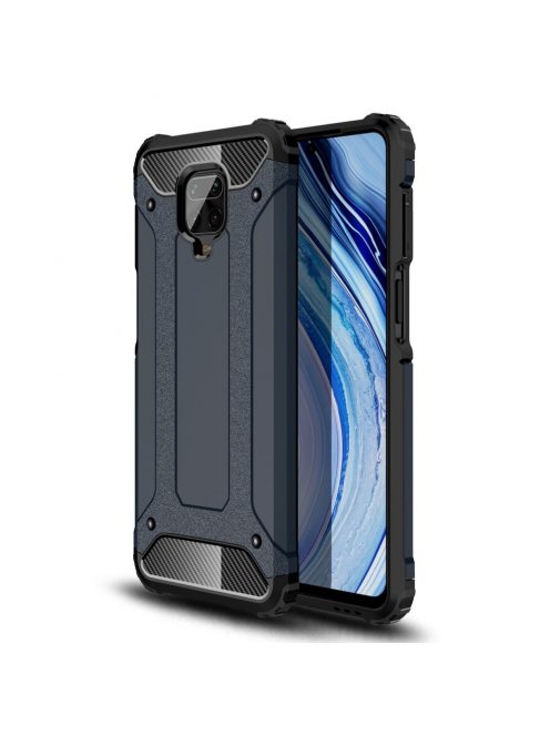 RMPACK Xiaomi Redmi Note 9S / Note 9 Pro Ütésálló Armor Tok Guard Series 2in1 Sötétkék