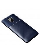 RMPACK Xiaomi Redmi Note 9S / Note 9 Pro Tok Szilikon TPU Carbon Fiber - Karbon Minta Sötétkék