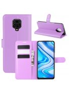 RMPACK Xiaomi Redmi Note 9S / Note 9 Pro Notesz Tok Business Series Kitámasztható Bankkártyatartóval Lila