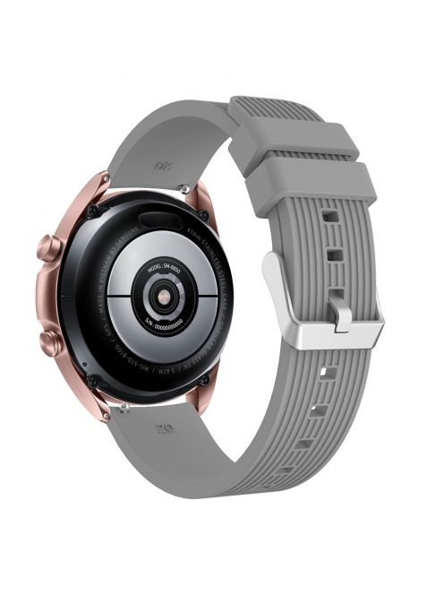 RMPACK Samsung Galaxy Watch 3 41mm Pótszíj Okosóra Szíj Óraszíj Szilikon Sport Style Szürke