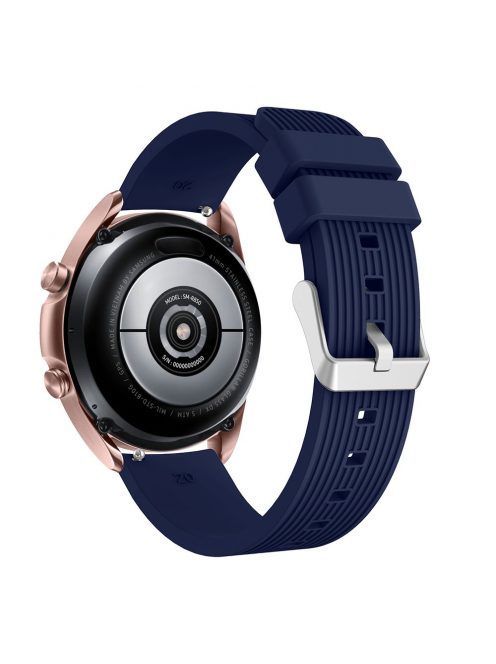 RMPACK Samsung Galaxy Watch 3 41mm Pótszíj Okosóra Szíj Óraszíj Szilikon Sport Style Sötétkék