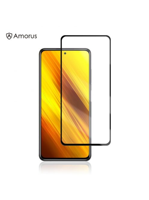 AMORUS Xiaomi Poco X3 Üvegfólia - Full Screen - Kijelzővédő Üveg Tempered Glass