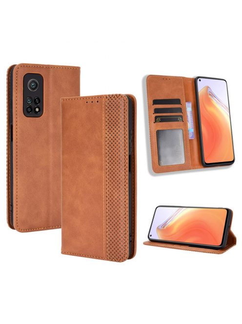 RMPACK Xiaomi Mi 10T 5G / Mi 10T Pro 5G Notesz Tok Retro Style Barna