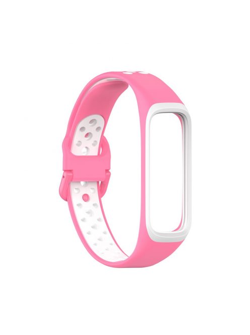 RMPACK Samsung Galaxy Fit 2 Szilikon Óraszíj Pótszíj SM-R220 Bi-COLOR Pink/Fehér