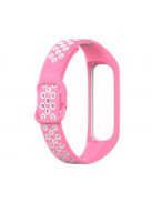 RMPACK Samsung Galaxy Fit 2 Szilikon Óraszíj Pótszíj SM-R220 Bi-COLOR Pink/Fehér