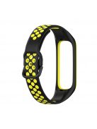 RMPACK Samsung Galaxy Fit 2 Szilikon Óraszíj Pótszíj SM-R220 Bi-COLOR Fekete/Sárga