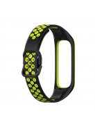 RMPACK Samsung Galaxy Fit 2 Szilikon Óraszíj Pótszíj SM-R220 Bi-COLOR Fekete/Zöld