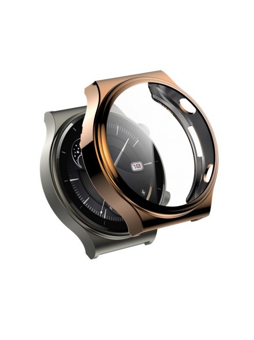 RMPACK Huawei Watch GT 2 Pro / Classic / Sport Védőkeret Rózsaarany + Beépített Képernyővédő Üveg