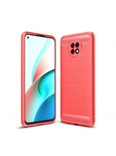   RMPACK Xiaomi Redmi Note 9T 5G Szilikon Tok Ütésállókivitel Karbon Mintázattal Piros