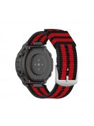 RMPACK Xiaomi Amazfit T-REX Pótszíj Nylon Szövet Óraszíj Fekete-Piros