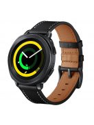 RMPACK Samsung Galaxy Watch4 40mm,42mm,44mm,46mm Bőrszíj Pótszíj Óraszíj CowStyle Fekete