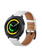 RMPACK Samsung Galaxy Watch4 40mm,42mm,44mm,46mm Bőrszíj Pótszíj Óraszíj CowStyle Fehér