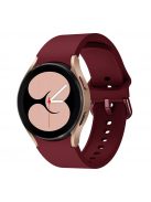 RMPACK Samsung Galaxy Watch4 Classic 46mm 42mm / 44mm 40mm Óraszíj Szilikon Pótszíj Elegance Series Bordó