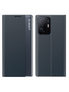 RMPACK Xiaomi 11T / 11T Pro Notesz Tok ELEGANT Style Ablakos View Window Series Kitámasztható Sötétkék