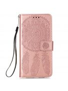 RMPACK Xiaomi 11T / 11T Pro Notesz Tok Dream Catcher - Álomfogó Mintás Kártyartóval- Kitámasztható Rózsaarany