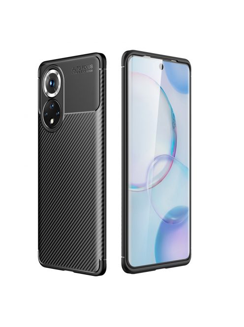 RMPACK Honor 50 / Huawei Nova 9 Tok Szilikon TPU NEW Carbon Fiber - Karbon Minta Fekete