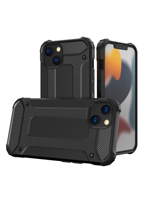 iPhone 13 6.1' Armor Tok 2in1 Ütésállókivitel Hybrid Rugged RMPACK Fekete