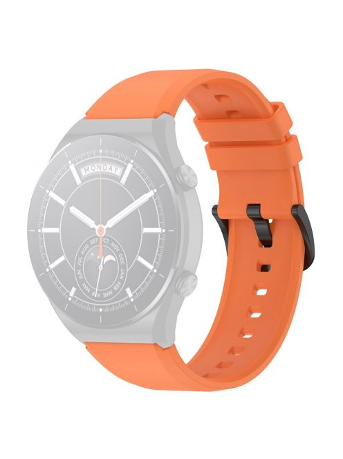 RMPACK Xiaomi Watch S1 / Watch S1 Active Óraszíj Pótszíj Szilikon Szíj Nature Type Narancssárga