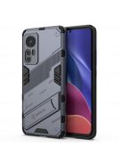 RMPACK Xiaomi 12/12X Tok Ütésállókivitel Kitámasztható PC + TPU 2in1 Anti-Drop Series Kameralencse védelemmel Sötétkék