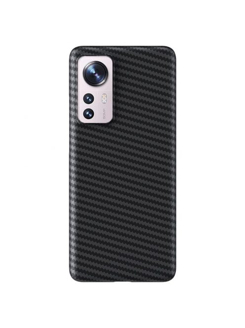 RMPACK Xiaomi 12/12X Aramid Tok Kevlar Carbon Fiber Mintázattal BENKS Fekete