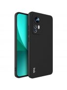 RMPACK Xiaomi 12/12X Szilikon Tok IMAK UC-4 Soft TPU Kameralencse Védelemmel Fekete