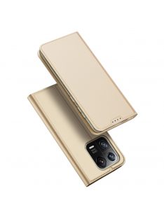   RMPACK Xiaomi 13 Pro Notesz Tok Mágneses DUX DUCIS Skin Pro Series Kitámasztható Kártyatartóval Arany