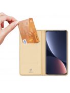 RMPACK Xiaomi 13 Pro Notesz Tok Mágneses DUX DUCIS Skin Pro Series Kitámasztható Kártyatartóval Arany