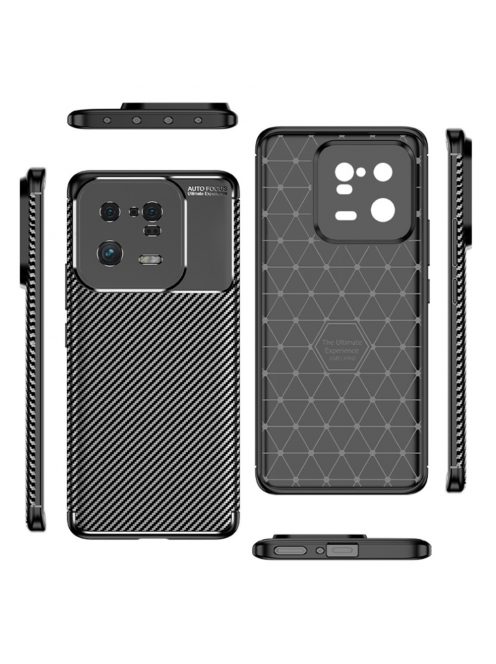 RMPACK Xiaomi 13 Pro Szilikon Tok New Carbon Series Mintázattal Fekete