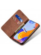 RMPACK Xiaomi 13 Pro Notesz Tok Premium Series Jeans Style Kitámasztható - Kártyatartóval Barna