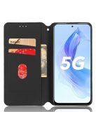 RMPACK Honor 90 Lite 5G Tok Notesz Karbon Mintázattal Kártyartartóval Kitámasztható Fekete