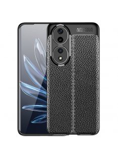   RMPACK Honor 90 5G Szilikon Tok Bőrmintázattal TPU Prémium Fekete