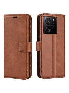   RMPACK Xiaomi 13T / 13T Pro Notesz Tok Business Series V2 Kitámasztható Bankkártyatartóval Barna