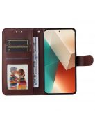 RMPACK Xiaomi Redmi Note 13 5G Notesz Tok Kitámasztható Bankkártya Tartóval Barna