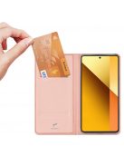 RMPACK Xiaomi Redmi Note 13 5G Notesz Tok Mágneses DUX DUCIS Skin Pro Series Kitámasztható Kártyatartóval Rózsaarany